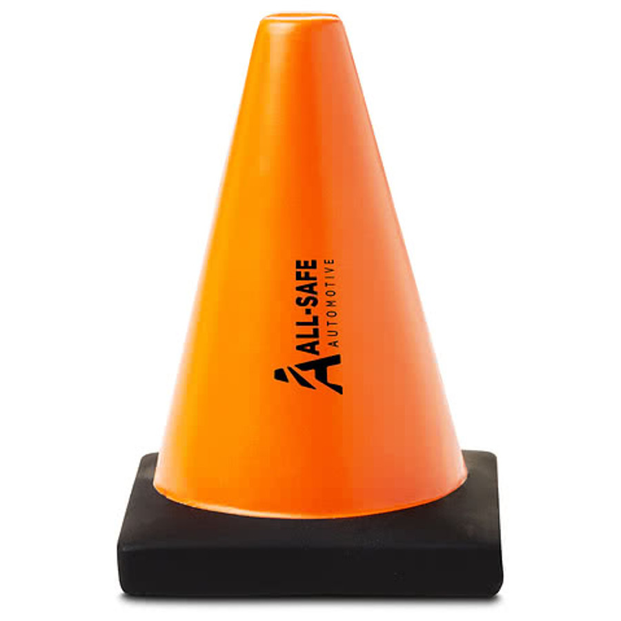 Construction Traffic Cone Shaped Stress Reliever in Orange