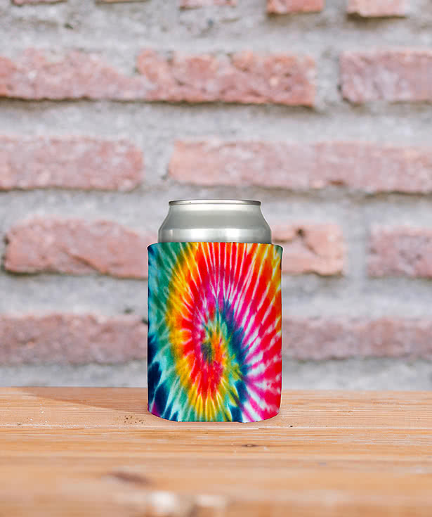 Full Color Tie-Dye Foldable Can Cooler
