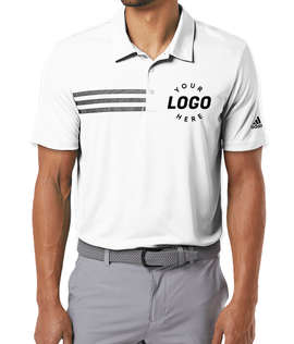 Adidas 3-Stripes Performance Polo - Color: White / Black