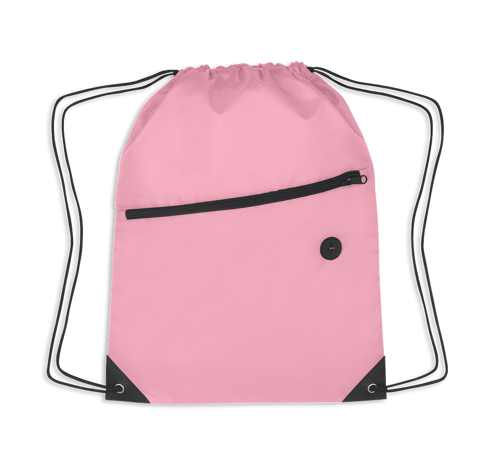 Full Color Sports Pack Zippered Drawstring Bag-default