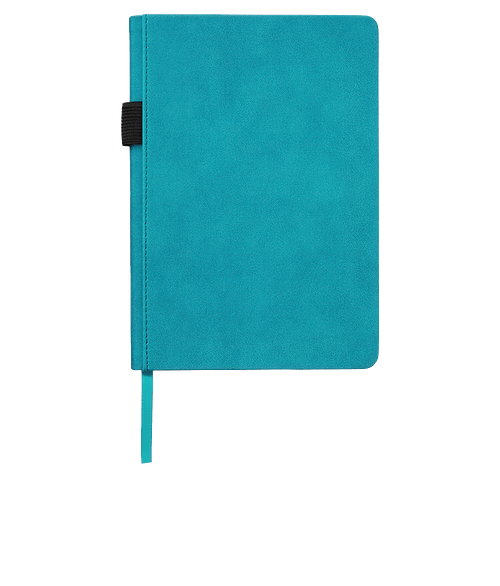 Debossed Leeman Nuba Hard Cover Notebook in TEAL