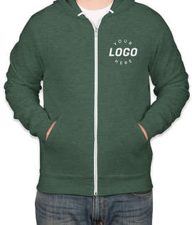Bella + Canvas Ultra Soft Zip Hoodie - Color: Heather Forest