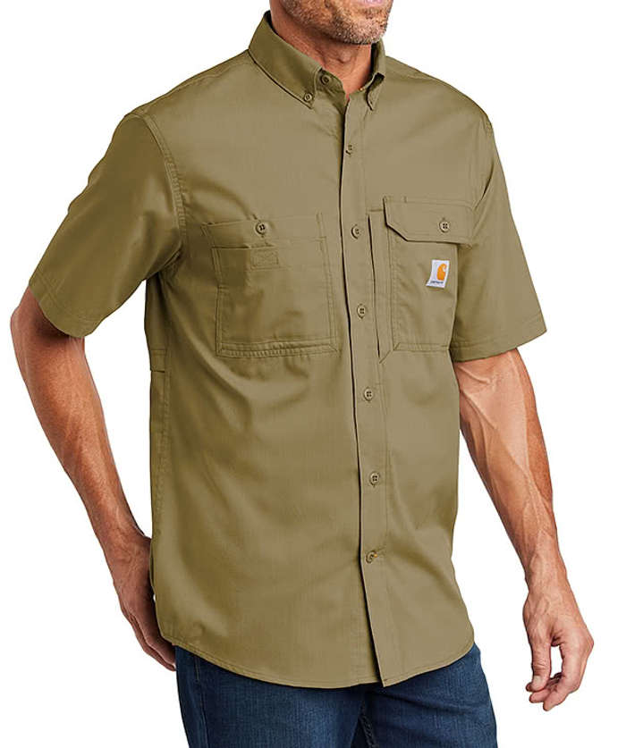 Custom Carhartt Force Ridgefield Short Sleeve Casual Shirt - Design Work  Shirts Online at