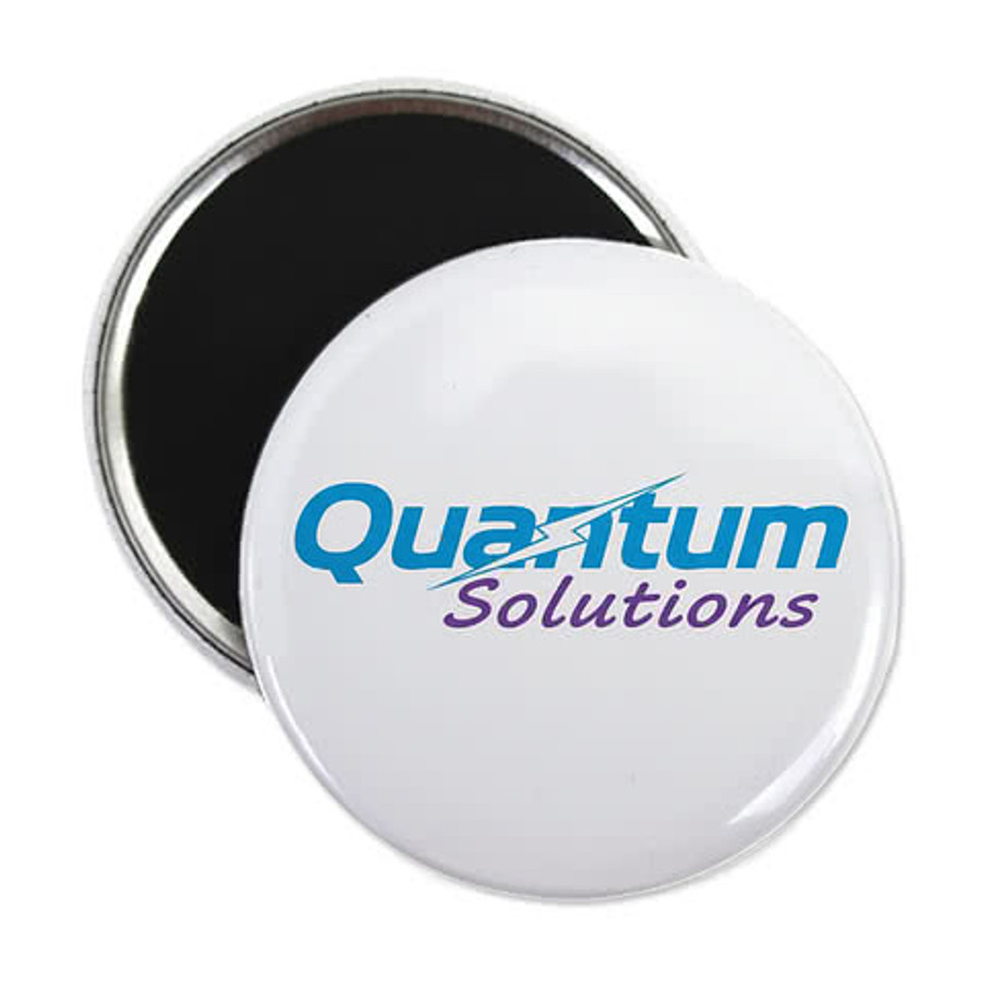Full Color Circle Refrigerator Magnet in White