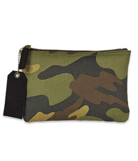 Cotton Zippered Pouch - Color: Classic Camo