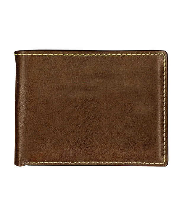 Debossed Andrew Philips Contrast Stitch Billfold Wallet