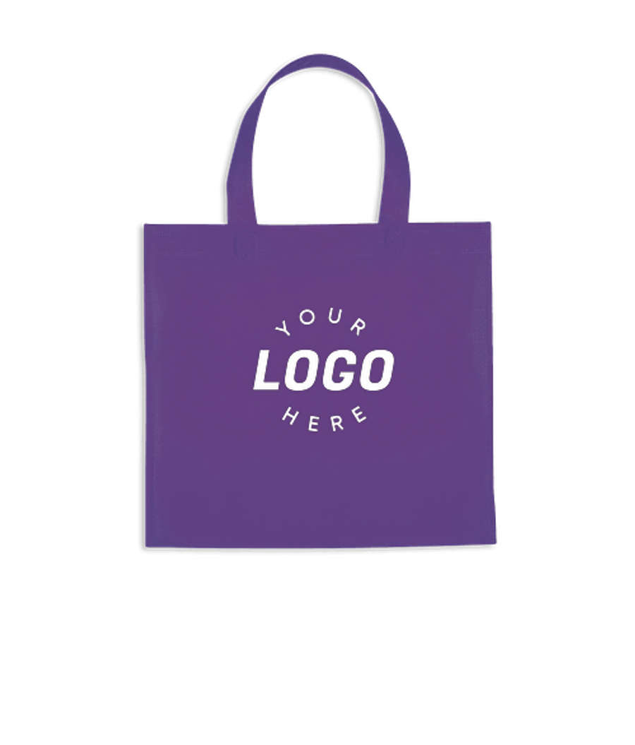 Full Color Mini Brochure Non-Woven Tote Bag in Purple