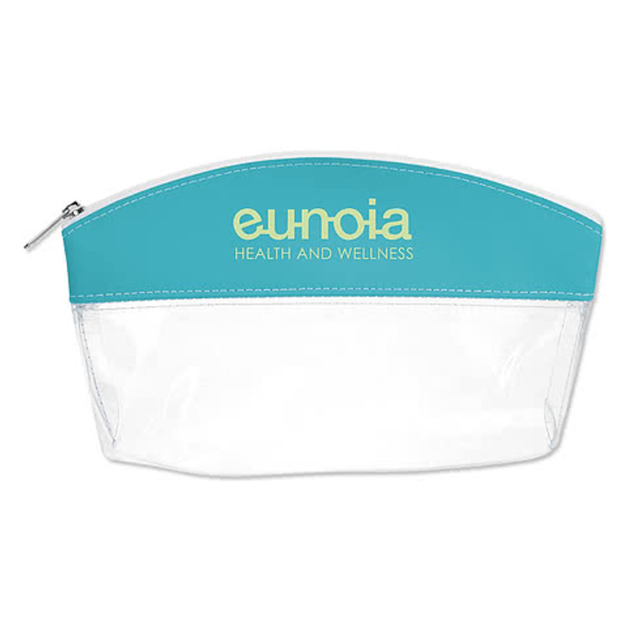 Bubble Top Clear Zippered Cosmetic Pouch
