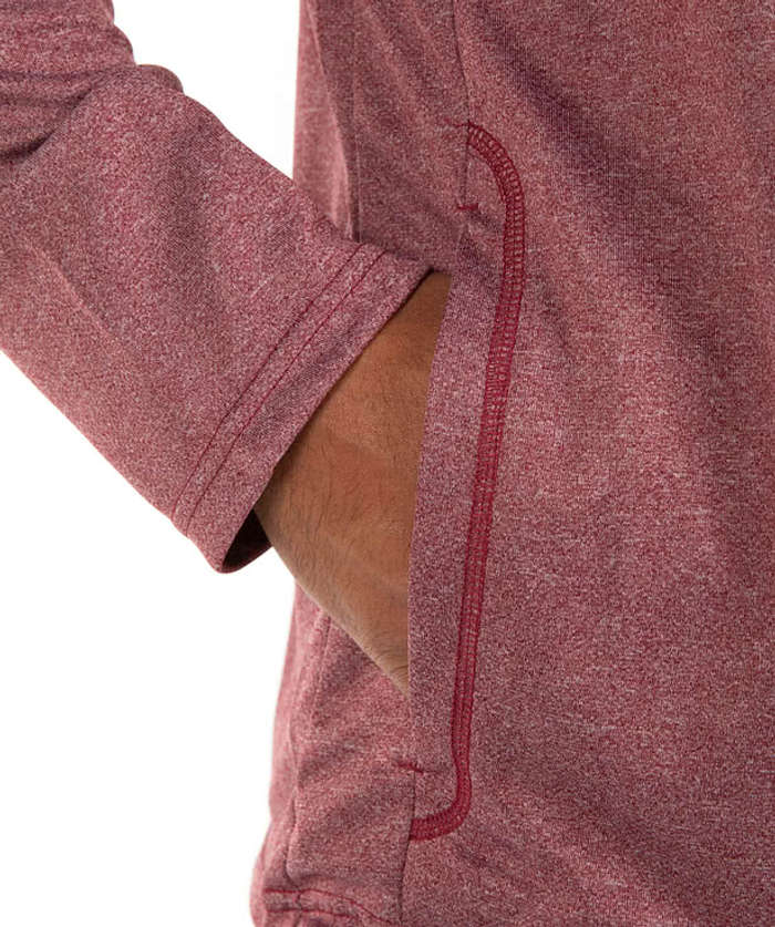 Devon & Jones Heather Quarter Zip Performance Pullover