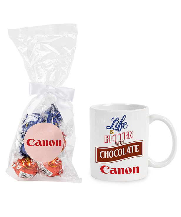 Full Color 11 oz. Ceramic Mug & Lindt Truffles Gift Set