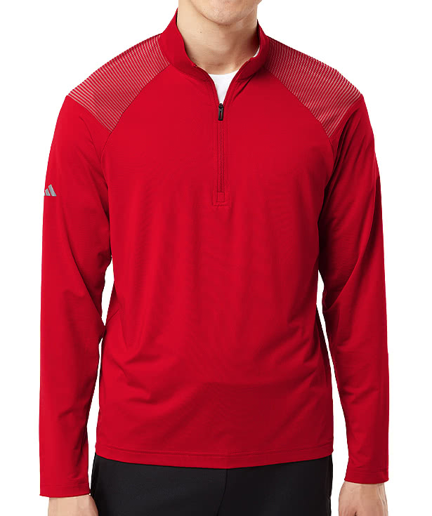 Adidas Ultimate365 Lightweight Shoulder Stripe Quarter Zip Performance Shirt