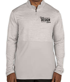 Augusta Tonal Heather Quarter Zip Performance Shirt - Color: Silver