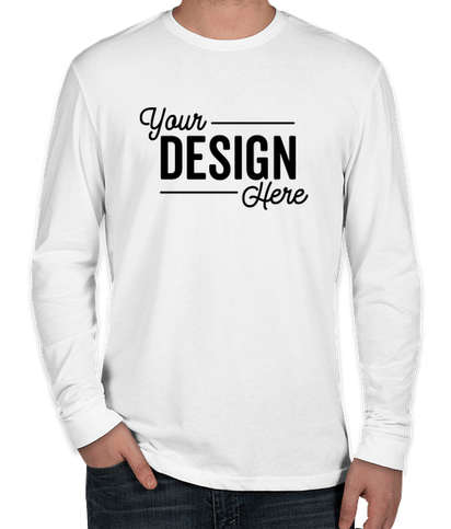 Next Level Sueded Long Sleeve T-shirt - White