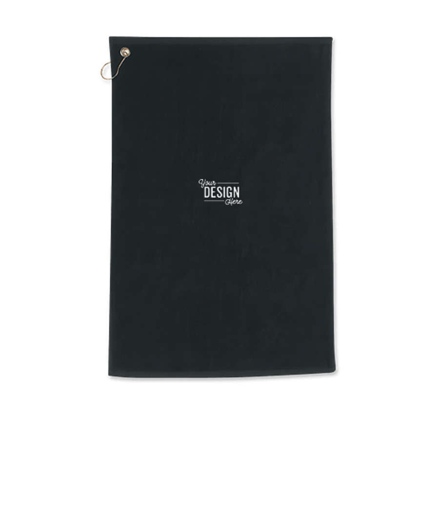 Cotton Golf Towel in Black