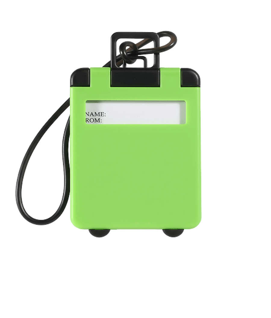 Travel Tote Luggage Tag in Green