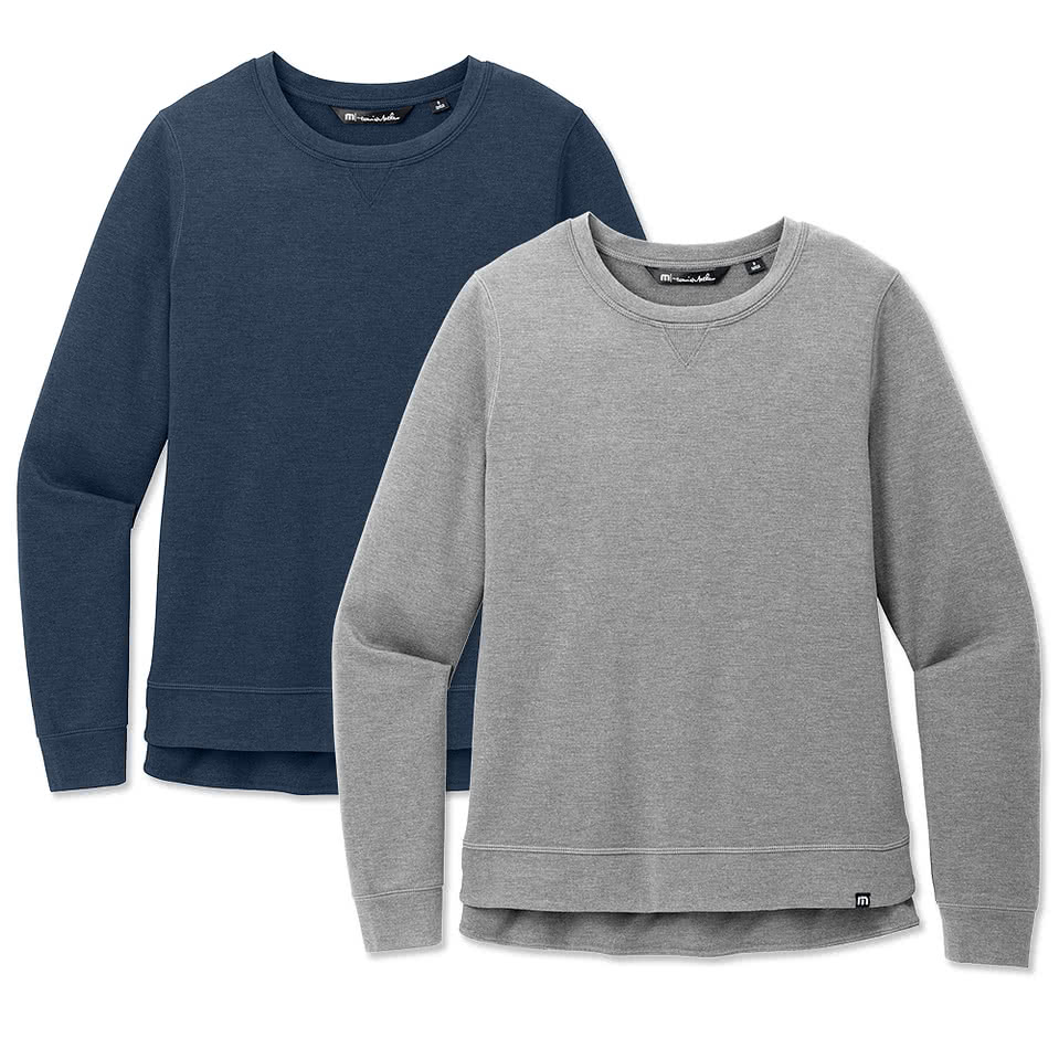 Custom TravisMathew Women's Long Weekend Crewneck Sweatshirt