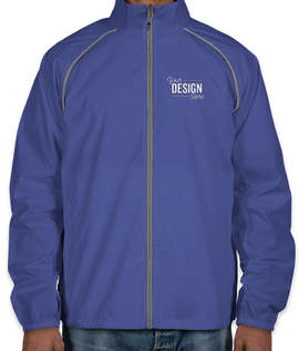 Elevate Egmont Packable Contrast Zipper Windbreaker - Color: New Royal / Steel Grey