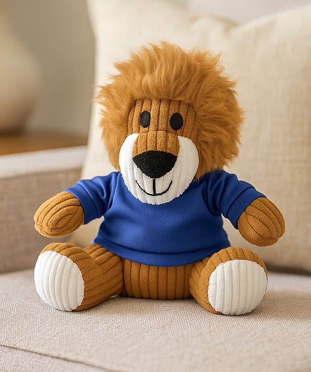 6" Rory Corduroy Lion Plush Animal with T-shirt