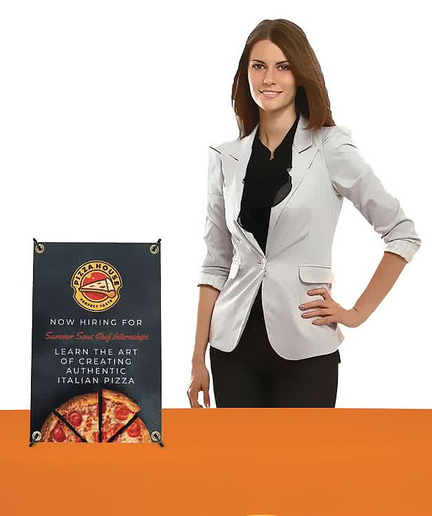 Full Color 11.75" x 18" Mini X Banner Display Kit