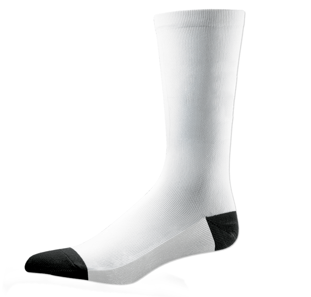 White Promotional Crew Socks-default