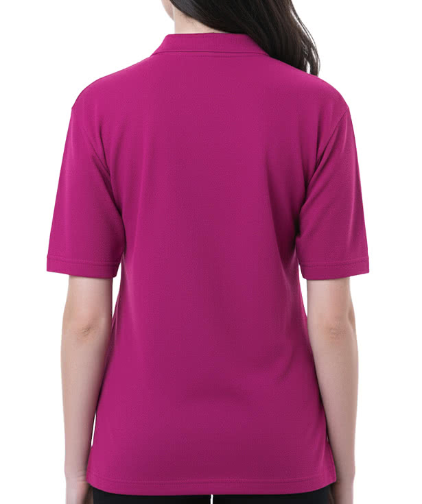 Blue Generation Women's Superblend Easy-Care V-Neck Pique Polo