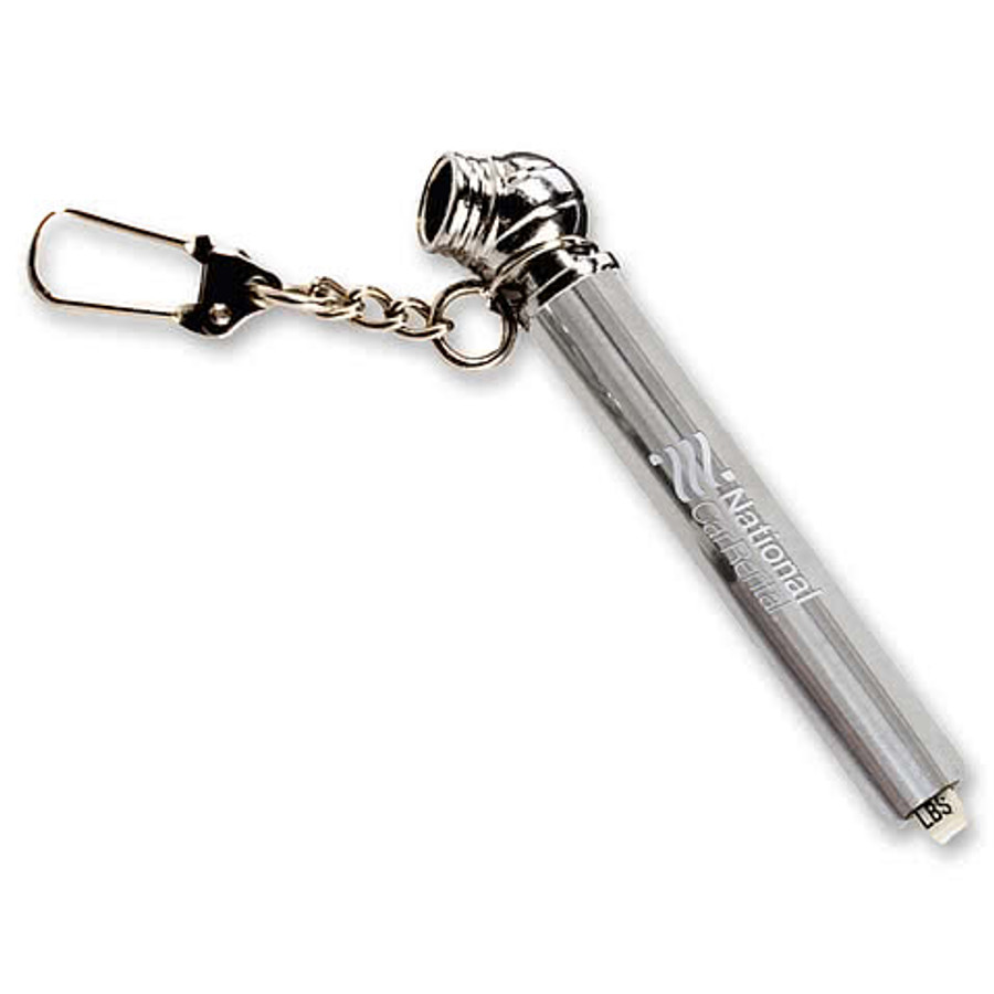 Nano Tire Gauge with Keychain in White