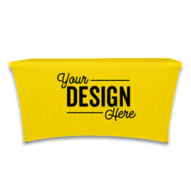 Full Color 6' Stretch Tablecloth - Color: Yellow
