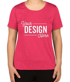 Sport-Tek Women's Heather Contender Performance Shirt - Color: Pink Raspberry Heather