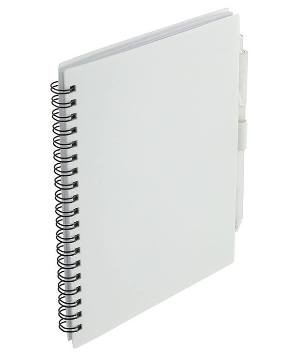FSC Hard Cover Recycled Spiral Notebook with Pen