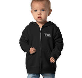 Port & Company Toddler Core 50/50 Zip Hoodie - Color: Jet Black
