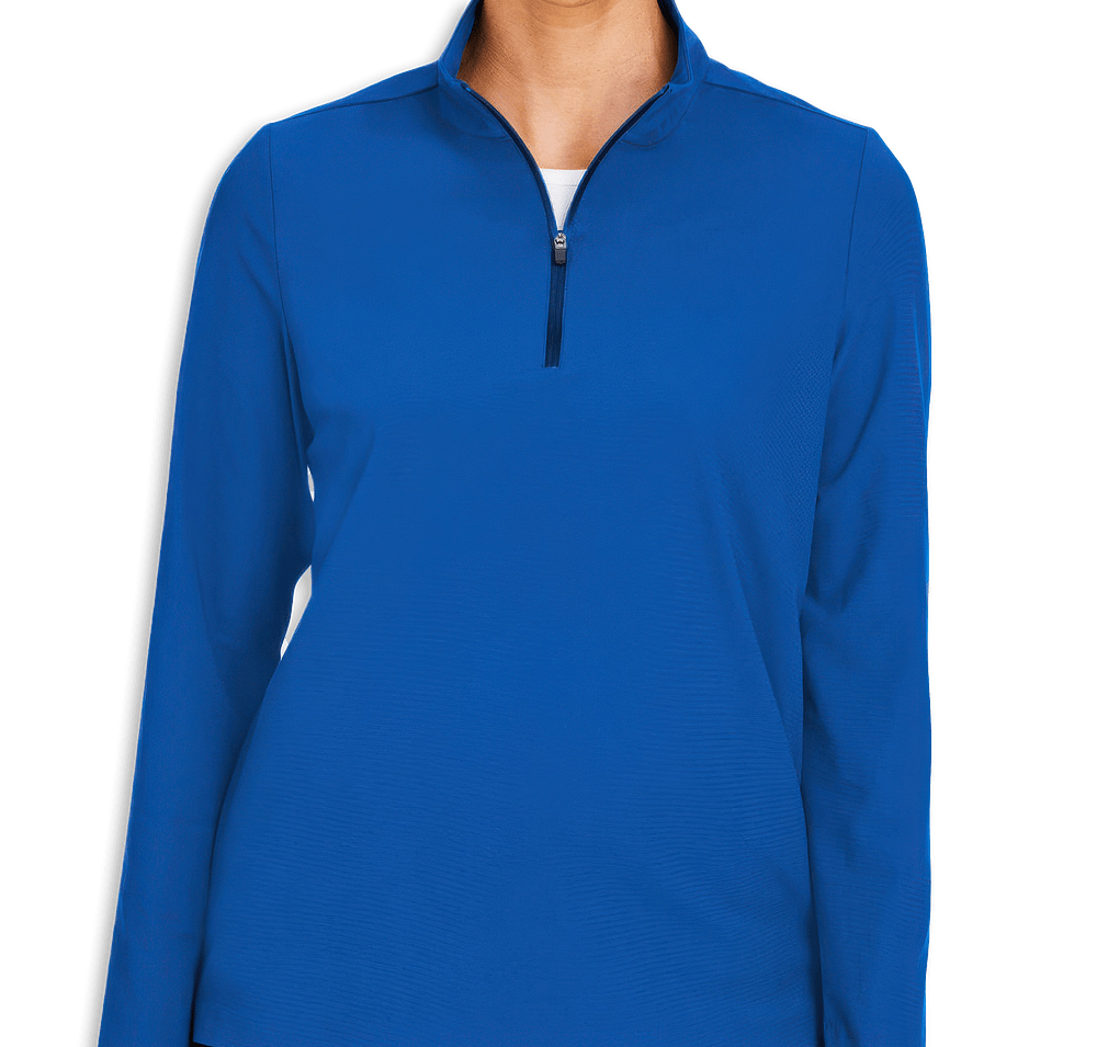 Devon & Jones Women's CrownLux Windsor Performance Quarter Zip - Printed-default