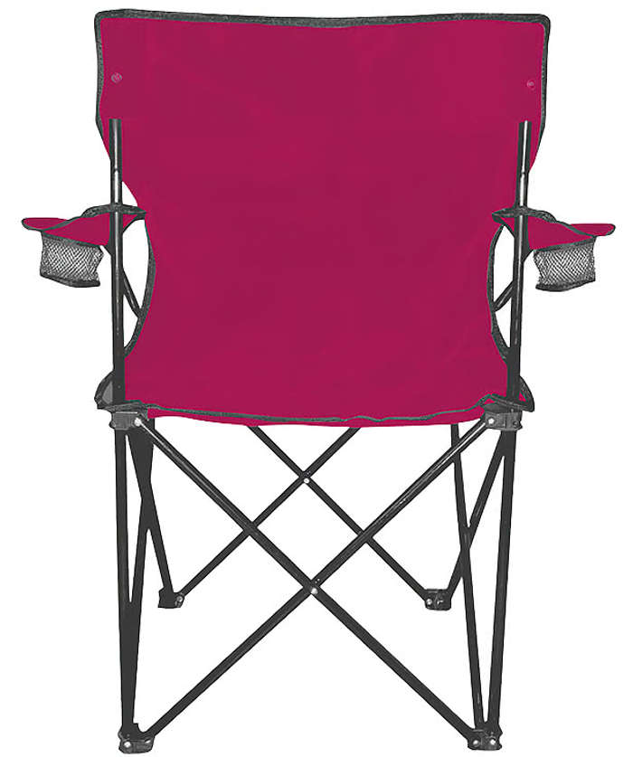 Dual Cup Holder Folding Chair with Carrying Bag