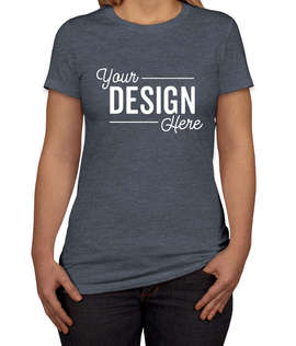 Bella + Canvas Women's Slim Fit Favorite T-shirt - Color: Heather Navy