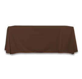Full Color 6' Poplin Throw Tablecloth - Color: Brown