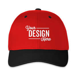 Pacific Headwear Cotton Blend Adjustable Hat - Color: Red / Black