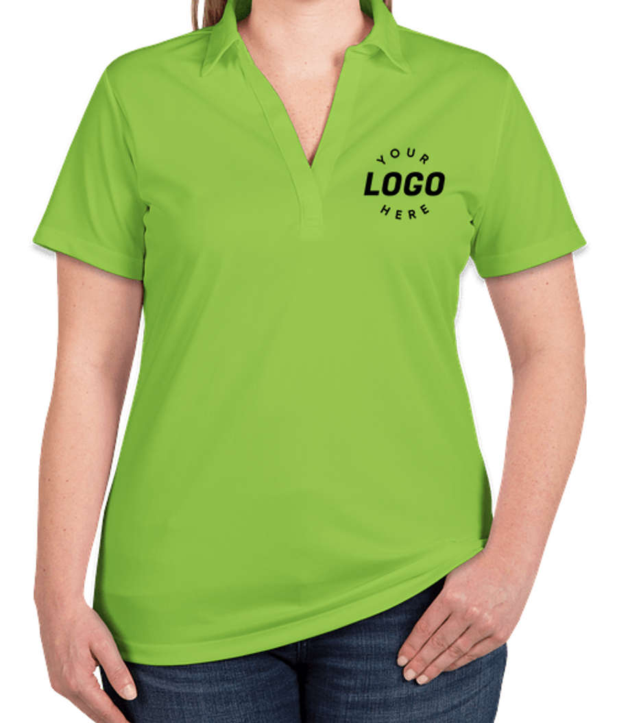 Port Authority Women's Silk Touch Performance Polo - Printed in Lime