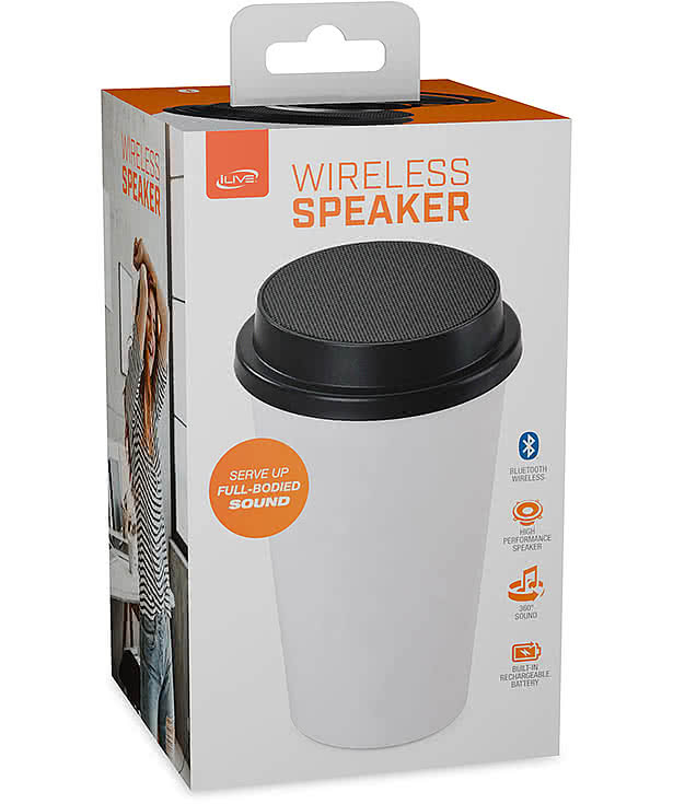 iLive Coffee Cup-Shaped Wireless Bluetooth Speaker