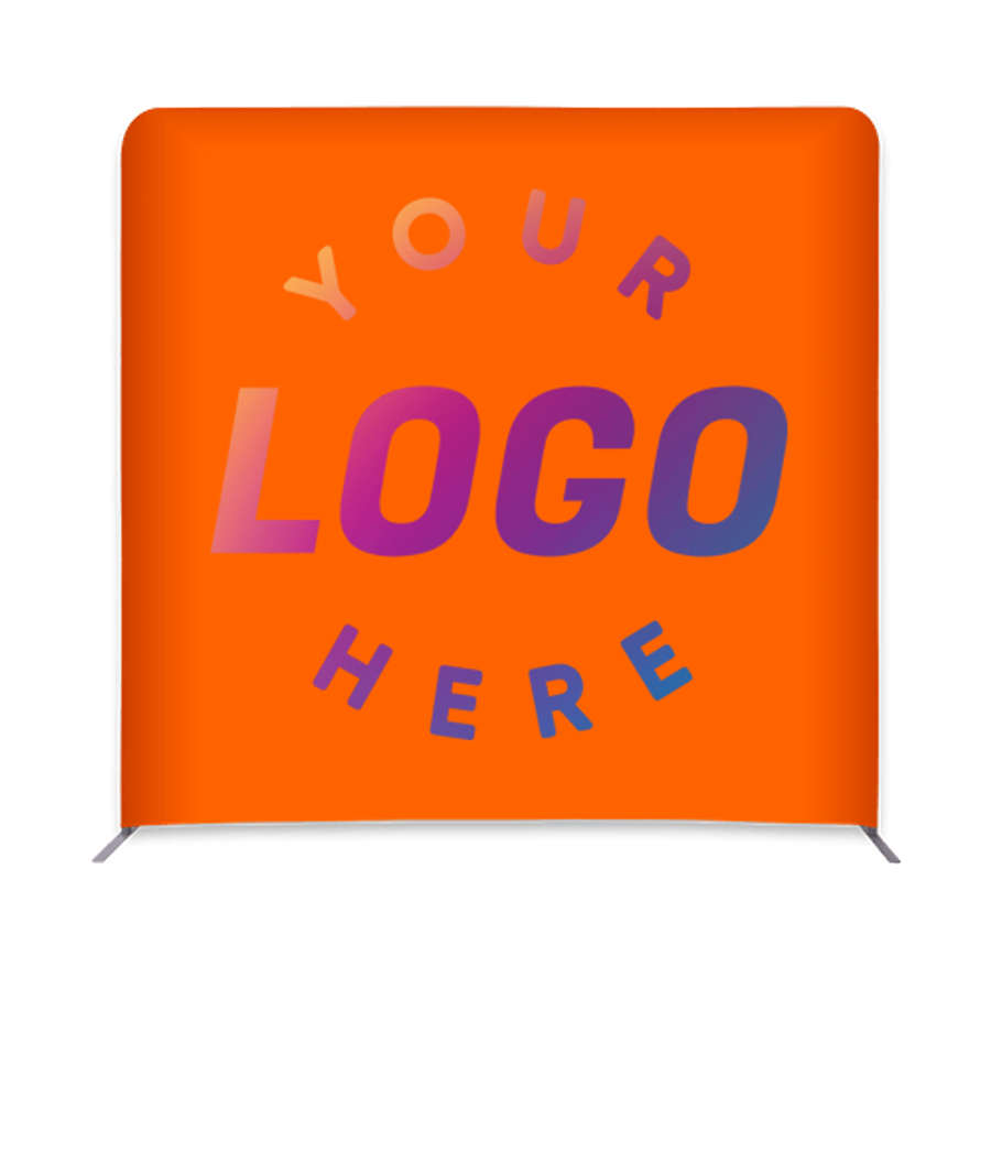 Full Color 98" x 91.25" Eurofit Straight Wall Display Kit in Orange