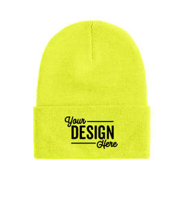 Port & Company Fleece Lined Cuff Beanie - Color: Neon Yellow