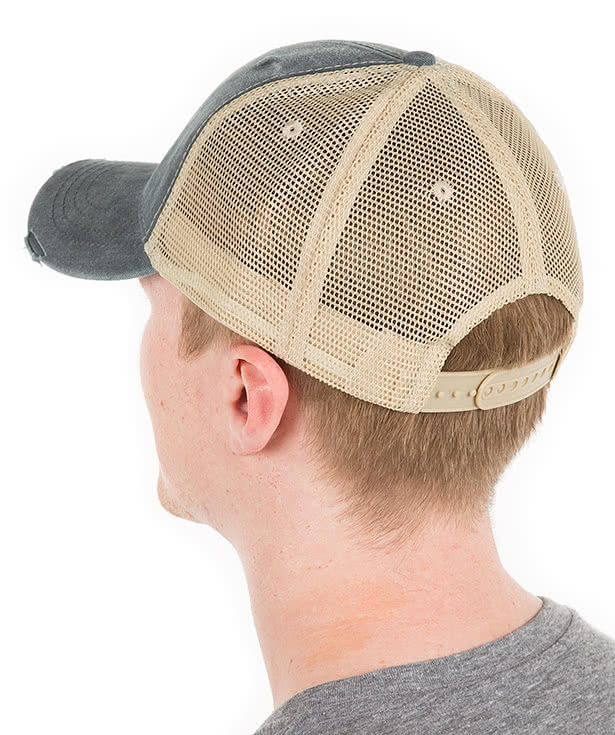 Adams Pigment Dyed Distressed Trucker Hat
