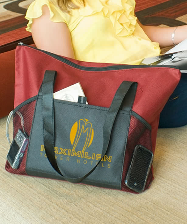 Feather Flight Non-Woven Zippered Tote Bag