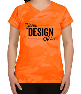 Champion Women's Camo V-Neck Performance Shirt