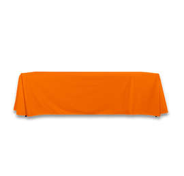 Full Color 8' LazerLine Throw Tablecloth - Color: Orange