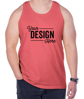 Hanes ComfortWash 100% Cotton Garment Dyed Tank - Color: Coral Craze