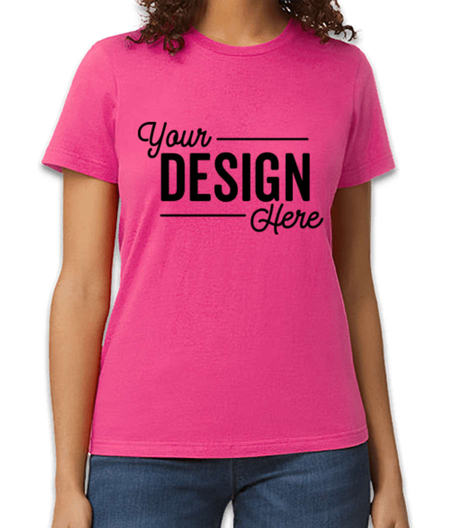 Gildan Women's Midweight Softstyle Jersey T-shirt in Heliconia