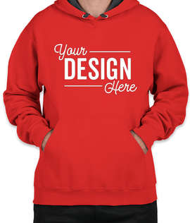 Fruit of the Loom Sofspun Pullover Hoodie - Color: Fiery Red