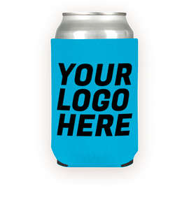 Foldable Neoprene Can Cooler - Color: Ocean Blue