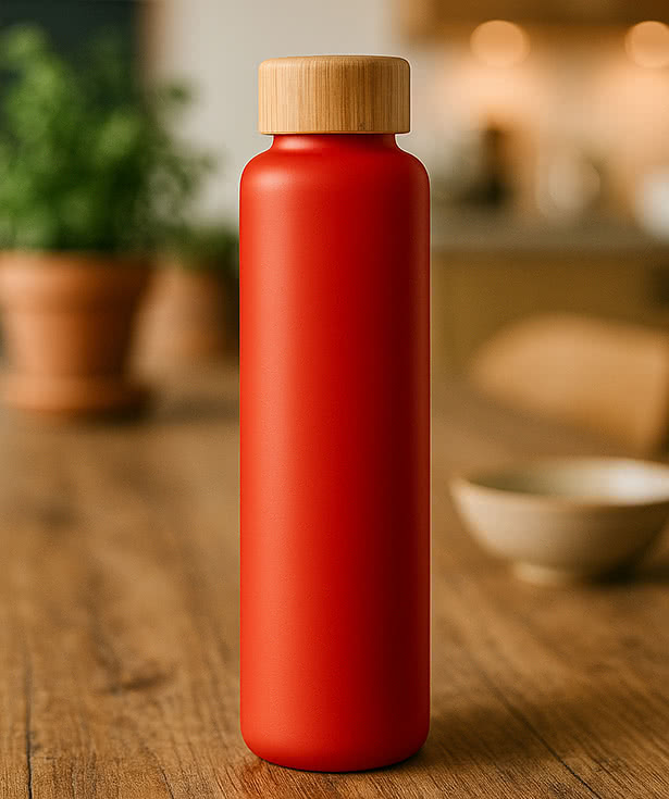20 oz. Belle Glass Water Bottle with Bamboo Lid