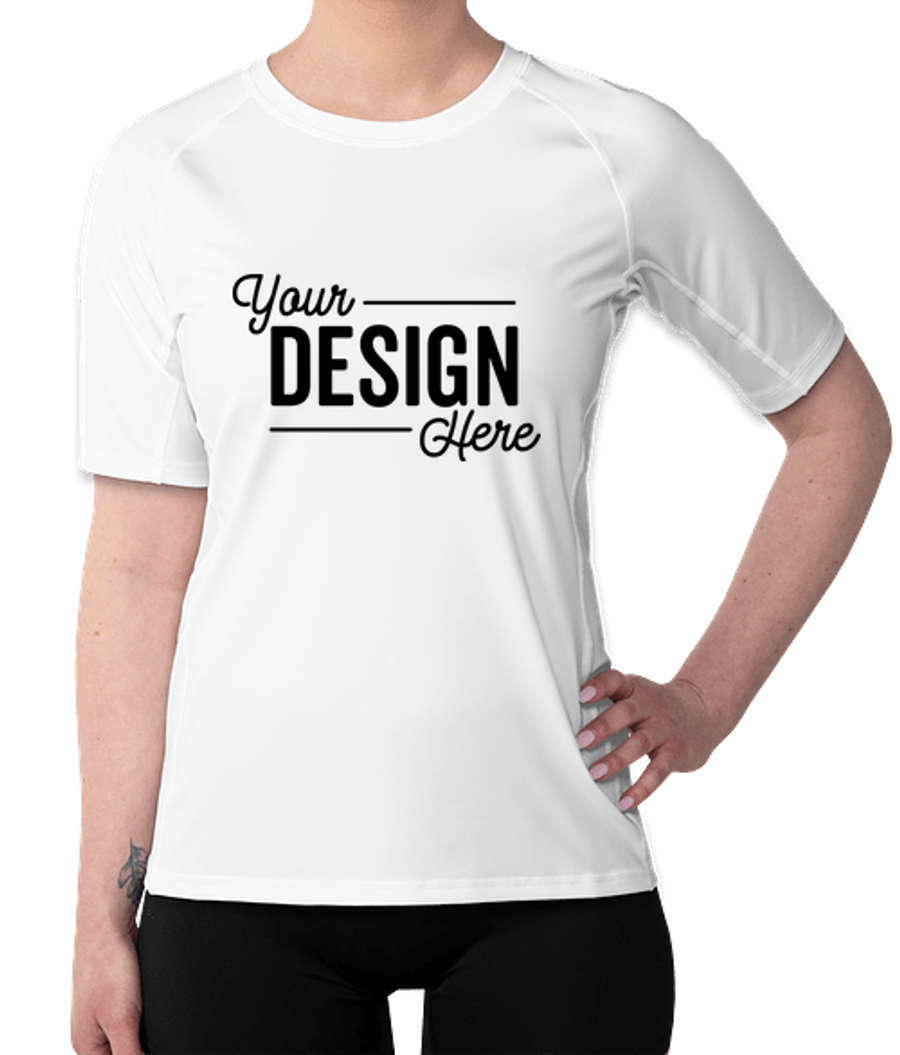Sport-Tek Women's Rash Guard Shirt in White