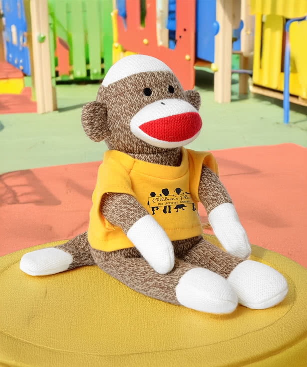 Full Color 11.5" Sock Monkey Plush Animal